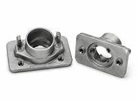 Support de fixation carré usiné CNC en acier inoxydable/aluminium pour base de poignée de porte ou fenêtre à battant