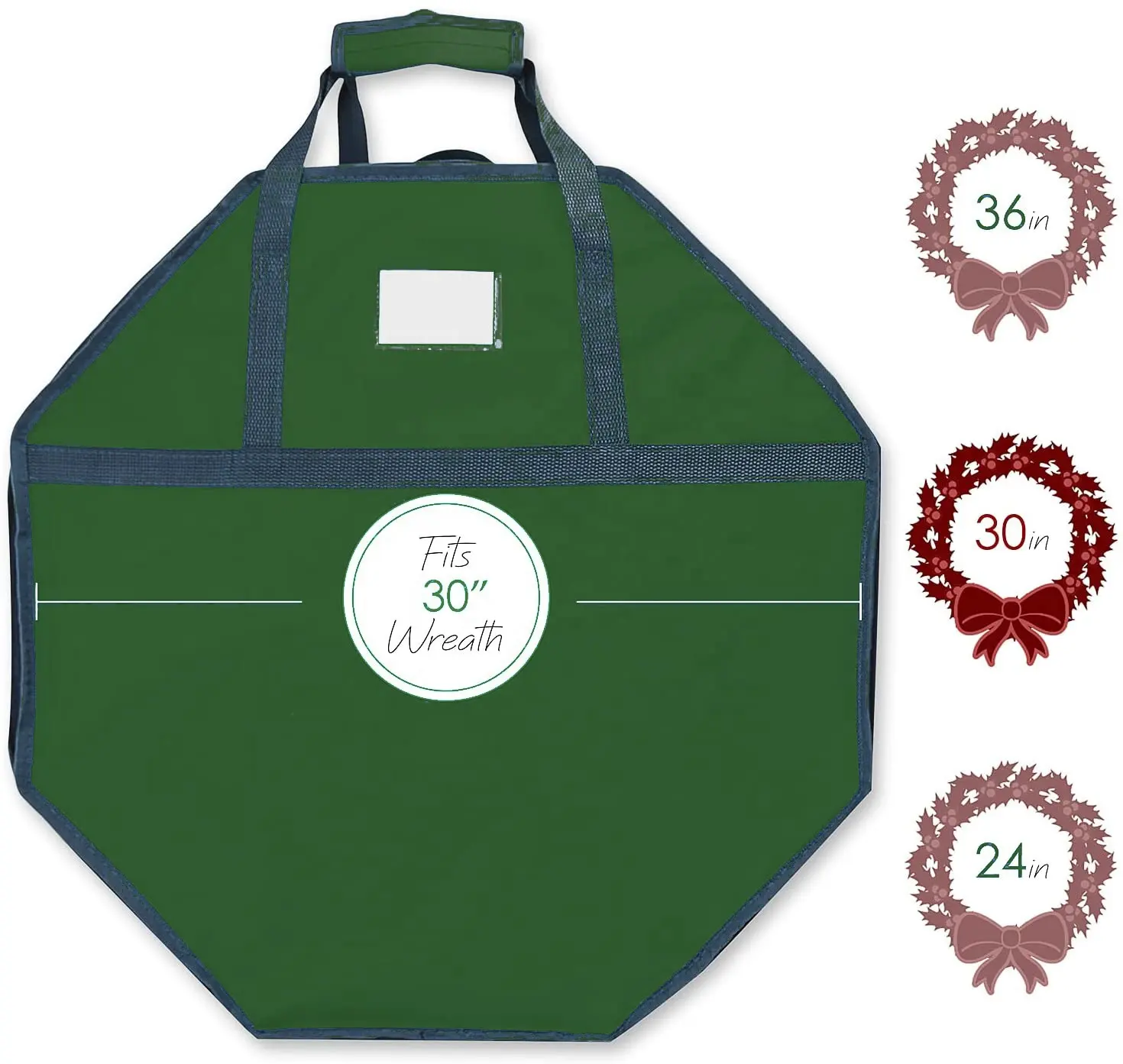 Bolsa oxford para árvore de natal, bolsa dobrável verde para árvore de natal, sacola de armazenamento, wreath, 2022