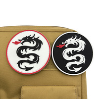 Patch PVC étanche circulaire et en forme de serpent, série Zodiaque, avec motifs magiques, à pression hermétique, pour sacs à dos et casquettes de sport