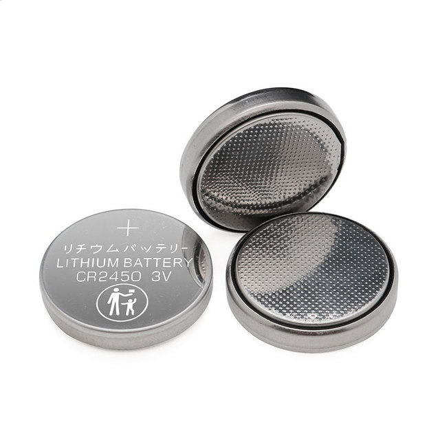 OEM CR2450 3V Lithium Coin Battery with Solder Tabs for ESL Labels