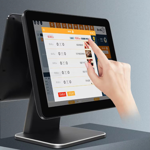 Sistema POS de pantalla dual de 15,6 pulgadas Core I3 NFC habilitado Android/Win10 Terminal de cajero con escáner de código de barras e impresora térmica - Product Image 3