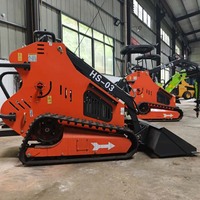 Chargeuse compacte sur chenilles HS03, système hydraulique multifonctionnel pour la construction, l'aménagement paysager et l'agriculture