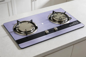 Piano Cottura a <span class=keywords><strong>Gas</strong></span> con Doppio Bruciatore e Vetro Temperato Integrato, Fornello a Infrarossi per Cucina Domestica - Product Image 5
