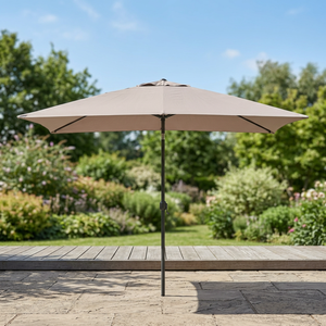Ombrellone da Giardino Galileo Moderno Ecru 3x4 M con Palo in Alluminio e Telaio in Poliestere, Sollevamento Manuale, per Patio, Esterni, Spiaggia, Palestra, Hotel - Product Image 3