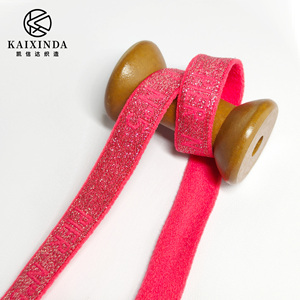 Bande élastique jacquard en fil argenté brillant, personnalisable en couleur et largeur, pour accessoires de lingerie, bretelles de <span class=keywords><strong>soutien</strong></span>-<span class=keywords><strong>gorge</strong></span> et vêtements - Product Image 2