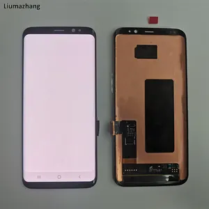 三星银河S8 G950A G950U G950F G950V液晶显示器触摸屏组件原装AMOLED，具有中等烧伤痕迹