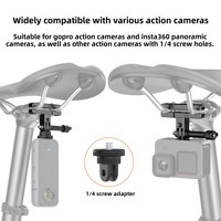 Adaptateur de montage de selle de vélo anti-vibration stable, support réglable multi-angles pour GoPro Insta360, prise de vue en vélo