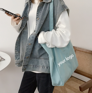 Wholesale Low MOQ Large Natural Beige <b>Tote</b> Thick Cotton Canvas 16 OZ Shopping Women's Beach <b>Tote</b> <b>Bag</b> With Custom Printed Logo - Product Image 1