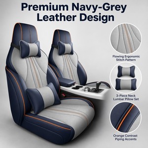 Fundas <span class=keywords><strong>de</strong></span> Asiento <span class=keywords><strong>de</strong></span> Coche Estilo Deportivo para BYD Song Plus DM-i Honor Edition EV, Soporte Lumbar y Reposacabezas, Ajuste Personalizado, Venta al Por Mayor - Product Image 1