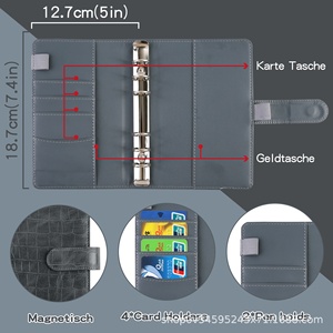 Cá sấu in A3 PU da máy tính xách tay sáng tạo a6pu Loose-Leaf sổ sách kế toán phong bì Tài Chính kế hoạch ngân sách tay trường - Product Image 4