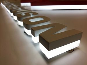 3D Kim Loại Chữ Logo Thư Ký Công Ty Thiết Kế Logo Kinh Doanh Dấu Hiệu Tùy Chỉnh Kênh Thư Cửa Hàng Dấu Hiệu Cho Doanh Nghiệp - Product Image 5