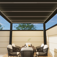 Pergolas et tonnelles motorisées en aluminium Lammeln Lammellendach, en bois pour l'extérieur, 6x4m, 6mx3m, taille personnalisée