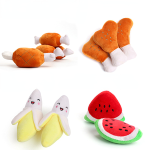Jouet pour chien en polyester PP durable et écologique à mâcher sous forme d'os de radis pomme banane pour chiots ludiques livré dans un sac - Product Image 1