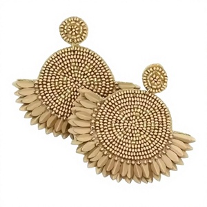 Pendientes de Moda con Diseño de Cristales y Pedrería, Estilo Bohemia para Mujer, Chapados en Oro Rosa, Joyería Elegante para Fiestas - Product Image 4