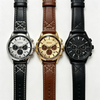 Montre chronographe analogique à quartz pour homme personnalisée, étanche 50 m, 42 mm, élégante, sportive, classique, cadeau pour homme