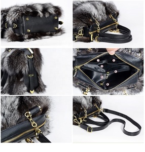 Borsa di lusso MWFur pelliccia di volpe argentata con borsa da donna monospalla da donna in pelliccia di volpe - Product Image 4
