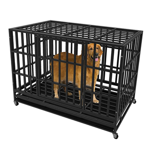<span class=keywords><strong>Cage</strong></span> à chien pliable en métal de haute qualité Besky BS C217 avec roues, grande espace libre, niche intérieure pour chiens, toutes saisons - Product Image 2