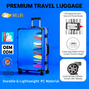 Bagaglio a mano con telaio <span class=keywords><strong>in</strong></span> alluminio, valigia rigida <span class=keywords><strong>in</strong></span> PC con ruote girevoli e serrature TSA, bagaglio leggero da <span class=keywords><strong>viaggio</strong></span> - Product Image 1