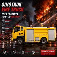 Camion de pompiers SINOTRUK fabriqué en Chine, réservoir d'eau de 4000 L, équipement de lutte contre l'incendie personnalisé