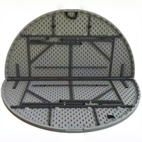 Table de salle à manger ronde pliable en plastique pour 10 personnes, idéale pour événements, banquets et mariages, 6 pieds, vente en gros à prix abordable