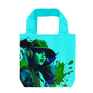 Sac de courses réutilisable en tissu RPET recyclé, design OEM, pas cher, avec logo - Product Image 1