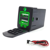 12V-24V kép USB Ổ cắm sạc chuyển đổi ổ cắm thiết bị chuyển mạch điện sạc nhanh QC3.0 với ánh sáng LED cho nissan xe phụ kiện