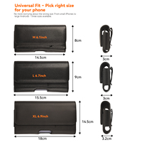 Pochette XL en cuir PU pour téléphone portable, porte-monnaie, porte-clés, porte-cartes de crédit, sacoche de ceinture classique, étui de téléphone portable à fermeture magnétique pour voyage