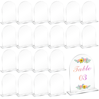 Porte-panneau de table en plexiglas en acrylique portable personnalisé Arche en acrylique transparent Centres de table pour mariage avec numéros de table