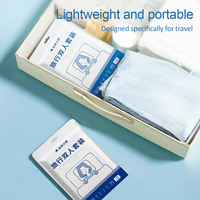 Ensemble de literie jetable haut de gamme 3 pièces, kit de couchage portable pour voyage, drap, housse de couette et taie d'oreiller hygiéniques pour hôtel et voyage