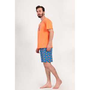 Ensemble short et t-shirt à col rond pour homme, style hip-hop, avec poches, respirant, imprimé - Product Image 2