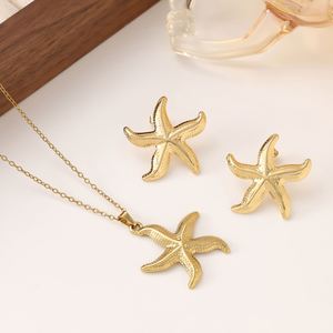 ชุดเครื่องประดับสร้อยคอและต่างหูสุดฮิตขายดีข้ามประเทศ รุ่นใหม่สำหรับผู้หญิง ต่างหูไทเทเนียมคุณภาพสูง - Product Image 4