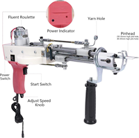 Pistolet à tufter électrique portable 2-en-1, outil de coupe et de bouclage pour la fabrication de tapis et de moquettes