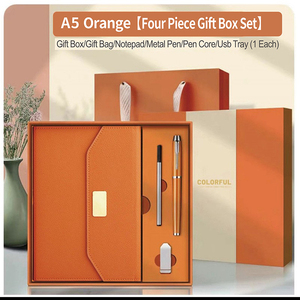 Sang Trọng A5 Kinh Doanh Kế Hoạch Chương Trình Máy Tính Xách Tay Thiết Lập Bút USB Biểu Tượng Tùy Chỉnh Hộp Quà Tặng 100 Trang Loose-Leaf Ràng Buộc Phong Cách Thiết Kế Từ Tính - Product Image 6