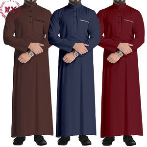 Vente en Gros Thobes Musulmans Islamiques Traditionnels Jubbah Qamis pour Hommes 2023 Vente en Gros Kaftan Arabe de Haute Qualité - Product Image 2