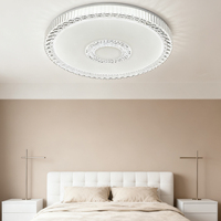 Plafonnier LED intelligent IP20 blanc contemporain, à commande par télécommande/application, dimmable, éco-responsable, angle de faisceau 120°