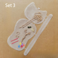 250611 Kit Matériel d'Accessoires de Quincaillerie DIY, Kit de Sac en Maille Plastique DIY, Sac à Tricoter en Toile Plastique DIY Fait Main
