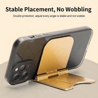 Support de téléphone de bureau créatif et mignon en plastique pliable, figurine
