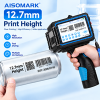 Imprimante jet d'encre manuelle portable Aisomark, nouvelle machine flexible à commande par bouton-poussoir pour date d'expiration, logo, sacs plastiques, usine