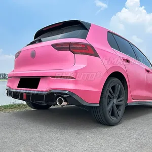 Kit carrosserie pour VW Golf MK8 GTI 2020-2024, spoiler de pare-chocs arrière aspect fibre de carbone avec éclairage, accessoires de voiture - Product Image 4