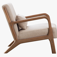 Fauteuil en bois massif pour salon, mobilier d'intérieur, vente en gros