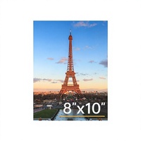 FIXSMITH Cadre photo en plexiglas HD 8x10, lot de 6, avec passe-partouts 5x7 et 8x10, en bois naturel et bois composite, pour affichage mural ou sur table, collage mural