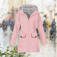 Veste à capuche coupe-vent pour femme, motif 3D, pour l'automne, idéale pour la randonnée en extérieur, imperméable, en polyester et élasthanne, pour le commerce transfrontalier Wish