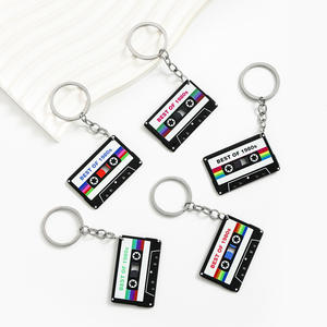 Porte-clés en caoutchouc acrylique personnalisable Taylor Music Tape, cadeau pour <span class=keywords><strong>audiophile</strong></span>, porte-clés de voiture et pendentif de sac tendance - Product Image 1