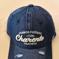 Gorra de Béisbol de 6 Paneles de Mezclilla Lavada con PVC, a la Moda, con Bordado, Unisex, para Verano, Combinable con Todo
