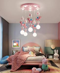 Lustre pour <span class=keywords><strong>chambre</strong></span> d'enfant, dessin animé créatif, lampe de <span class=keywords><strong>chambre</strong></span> pour garçon et fille, princesse, style simple nordique, lampe de <span class=keywords><strong>chambre</strong></span> de bébé - Product Image 5