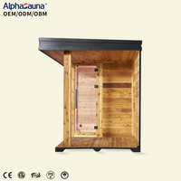 Sauna Rumah Luar Ruangan dan Cold Plunge, Sauna Basah dan Cold Plunge, Bak Mandi, Spa, dan Sauna Arang untuk 2 - 3 Orang