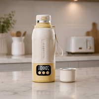 Tasse chauffante sans fil multifonctionnelle 350ml/500ml, bouteille électrique intelligente rechargeable, mug à café en acier inoxydable 304, compatible