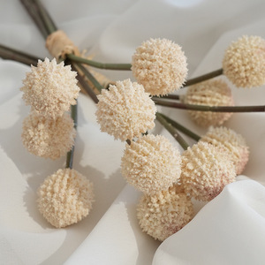 Bouquet de fleurs artificielles Plain Realm, boule dorée en plastique et soie, décoration d'intérieur, fleurs de table d'automne, accessoires de photographie - Product Image 2