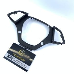 Couvre-boutons de volant sport en cuir noir brillant véritable et fibre de carbone, remplacement pour <span class=keywords><strong>Chevrolet</strong></span> <span class=keywords><strong>Camaro</strong></span> 6e génération 2016-2021 - Product Image 2