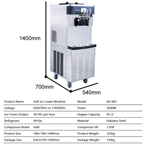 Machine professionnelle de fabricant de crème glacée molle commerciale d'acier inoxydable <span class=keywords><strong>2</strong></span> + 1 - Product Image 2